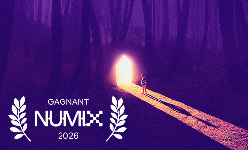 Finding refuge, an immersive exhibition co-produced by MÖ FILMS and the Musée de la civilisation, received the NUMIX 2026 Best Exhibition Award.
